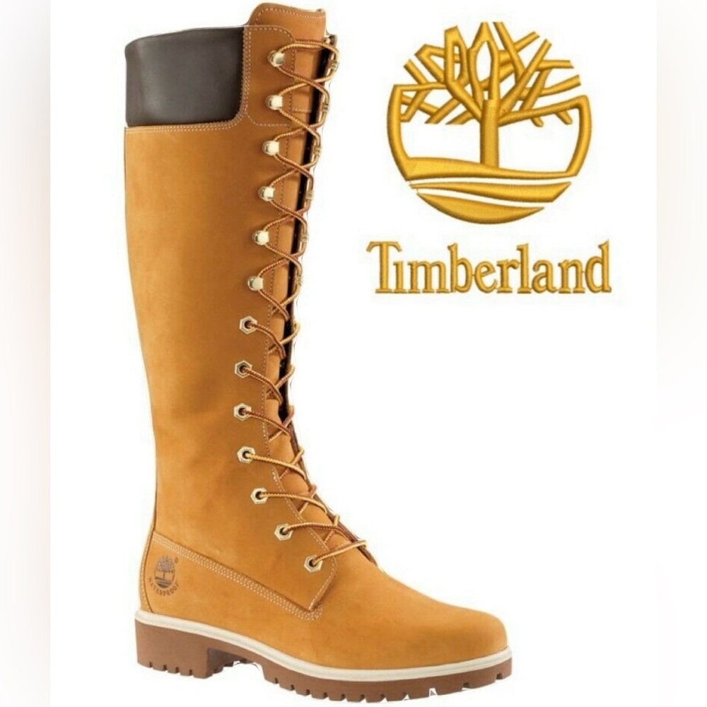 Timberland Premium W 7.5 Knee High Zip and Lace Up Boots **ZIPPER BROKEN**